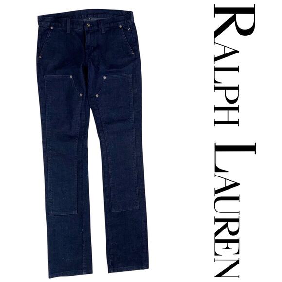 Ralph Lauren NEW Straight Leg Jeans with Rivet Detail Midnight Blue Size 29 - Picture 1 of 7